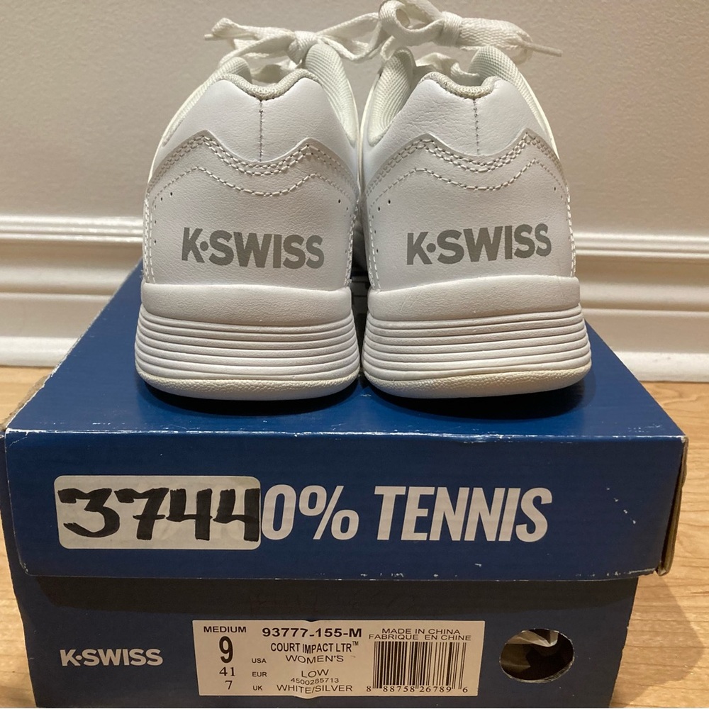 NWT W’s  K-Swiss Court Impact Leather Tennis Shoes